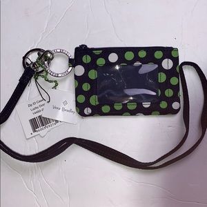 Vera Bradley Lucky Dots Zip ID Case